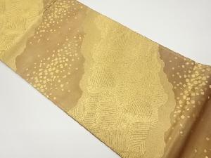 道長取りに荒波・色紙散らし模様織出し袋帯